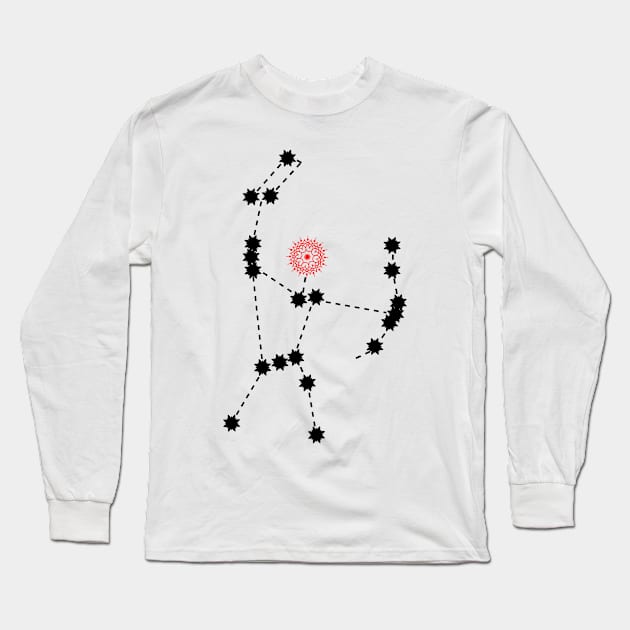 Mrigashira Nakshatra Hindu Vedic Sidereal Astrology Constellation Long Sleeve T-Shirt by EndlessDoodles